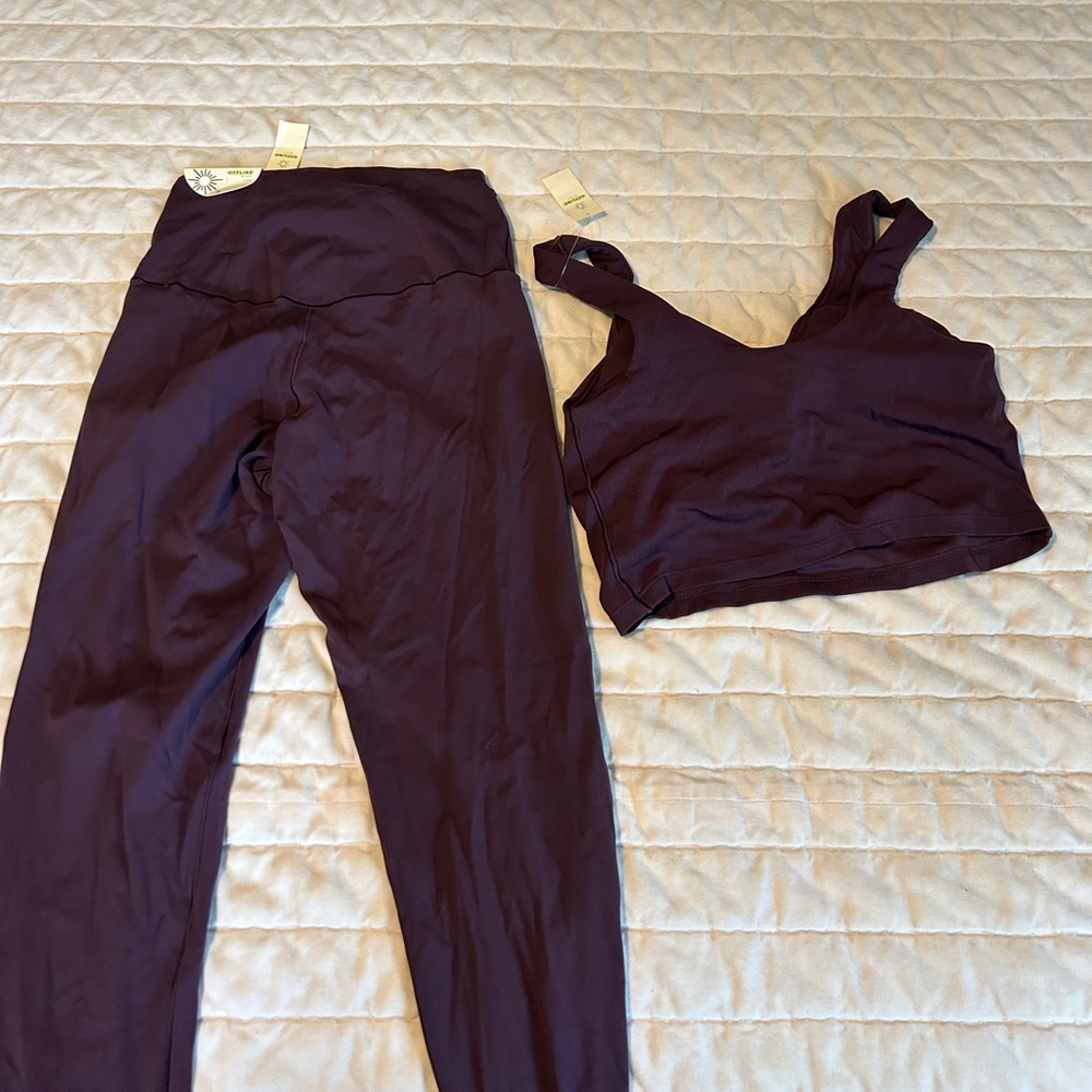 Offline by Aerie Real Me Xtra 7/8 legging/low key longline sports bra set - Picture 3 of 11